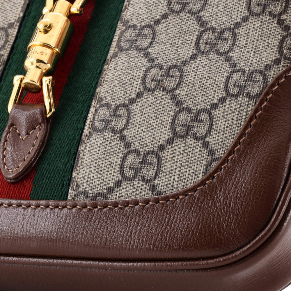 Gucci Jackie Hobo Gg Coated Canvas Mini #229680G20B - Picture 6 of 7